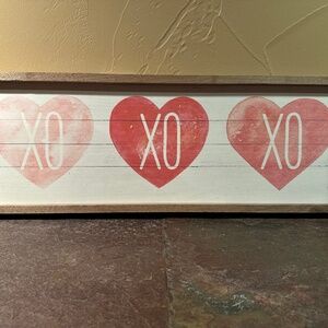 Hearts XO Whitewash Wall Decor